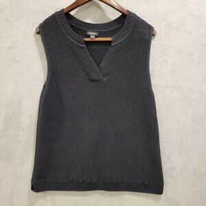 J Jill Wearever Collection Sleeveless Sweater Women‎ Large Rib Knit Lagenlook